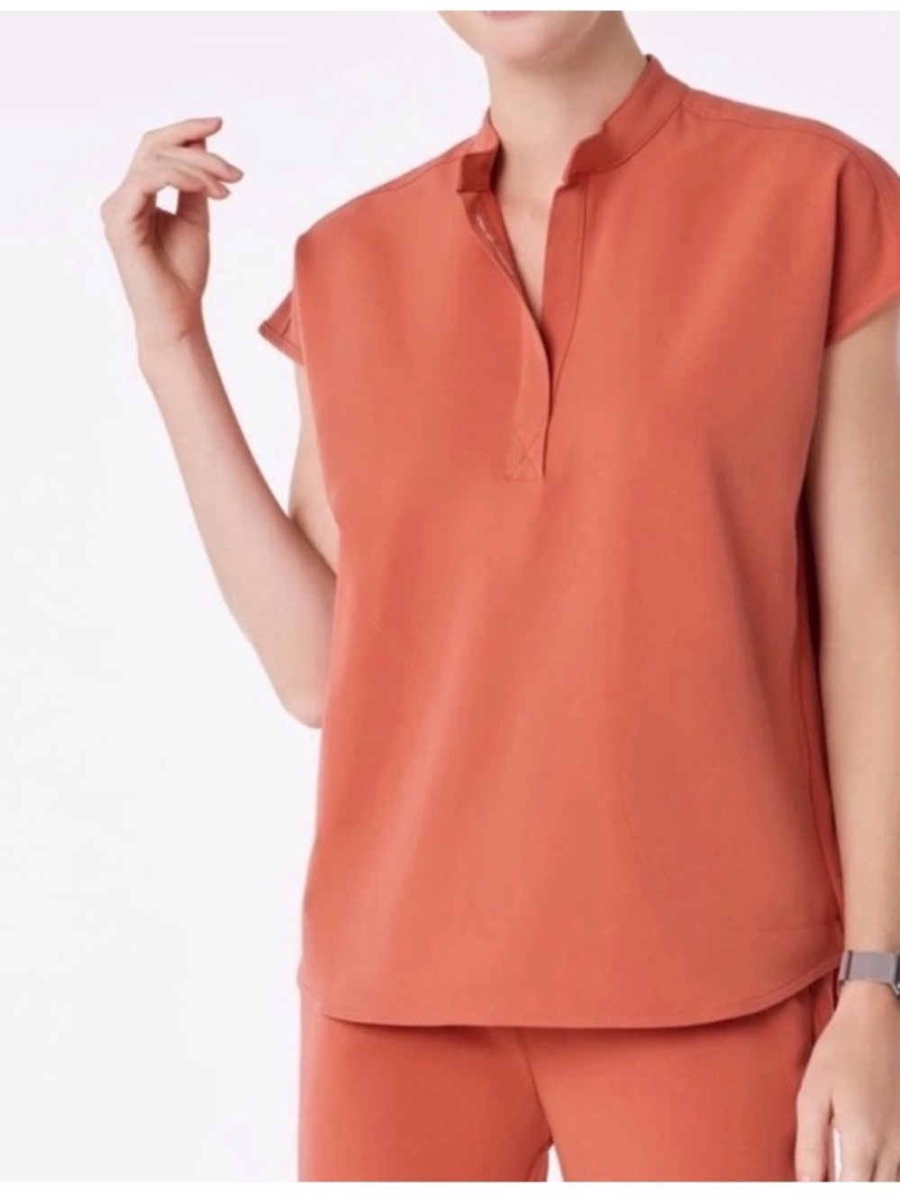 Figs Women’s Rafaela Burnt Orange ( PO# 2829) Scrubs Top